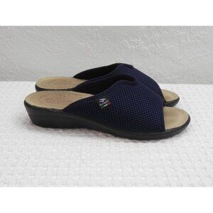 Fly Flot Blue Mesh Slide Sandals Women’s Anti-Shock Wedge Slip On Size EU 37 US
